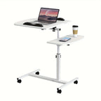 Mesa auxiliar para salón y dormitorio | 96.5 cm y con ruedas