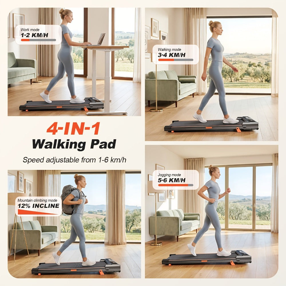 Andador para debajo del escritorio, operación conveniente con control remoto, pantalla LED, no requiere instalación, adecuado para fitness en casa, relajación en la oficina, sin batería
