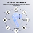 Auriculares Bluetooth | Audífonos Inalámbricos 5.3 con Bajo Profundo Estéreo, 36H de Reproducción & Caja de Carga LED, Micrófonos Reductores de