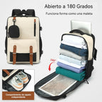 Mochila de Viaje para Cabina de Avion 43x30x18 para Vuelo Barato, Equipaje de Mano y Espaciosa con Compartimento para Zapatos y Mochila Antirrobo Multifuncional para Viajes (266)