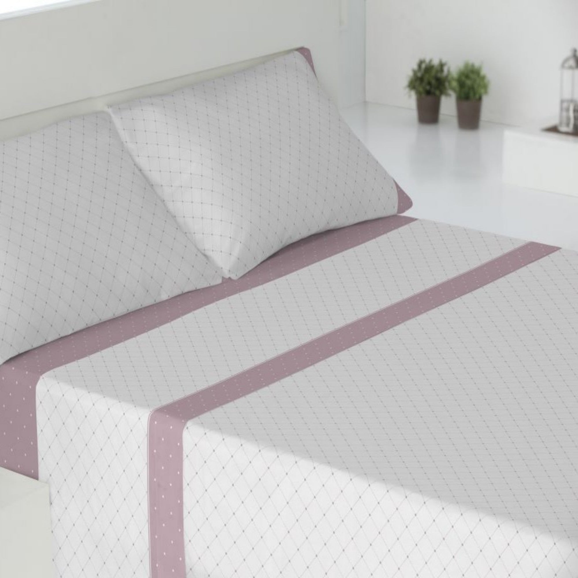 Juego de cama de 3/4 piezas apto para todas las estaciones, que incluye una sábana, una sábana ajustable y fundas de almohada. Medidas: 90 cm, 105 cm, 135 cm, 150 cm y 180 cm