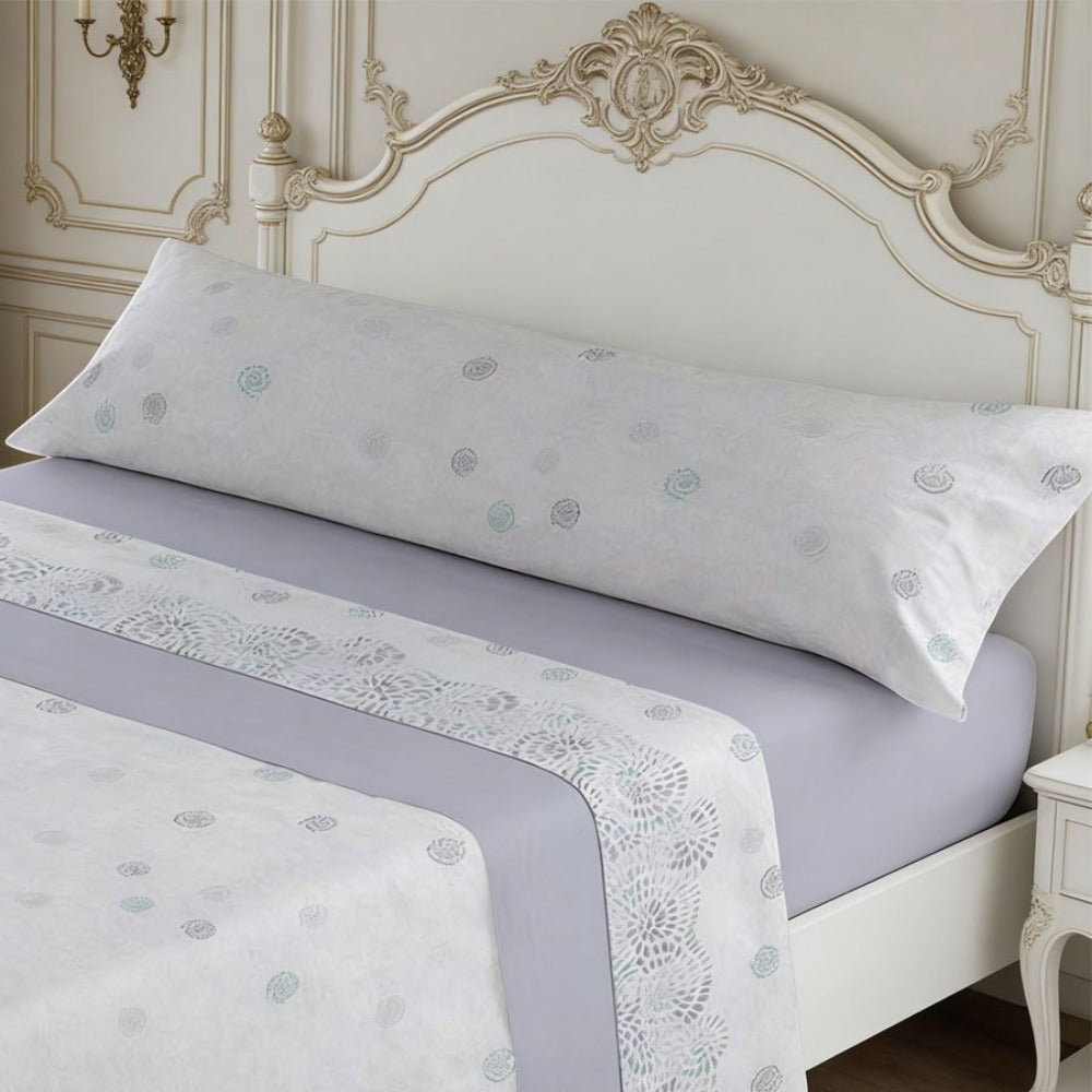 Juego de ropa de cama (Sábana ajustable, Cubrecama, Funda de almohada) | Juego de sábanas estampadas de 3 piezas | Primavera/Verano | Múltiples estilos | Tejido suave | 180cm - Múltiples tamaños disponibles