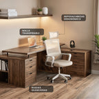 RELAXTY Silla de Oficina Ergonómica – Ajustable y Reclinable con Reposacabezas, Soporte Lumbar, Malla Transpirable y Ruedas 360° | Soporta Hasta 100 kg