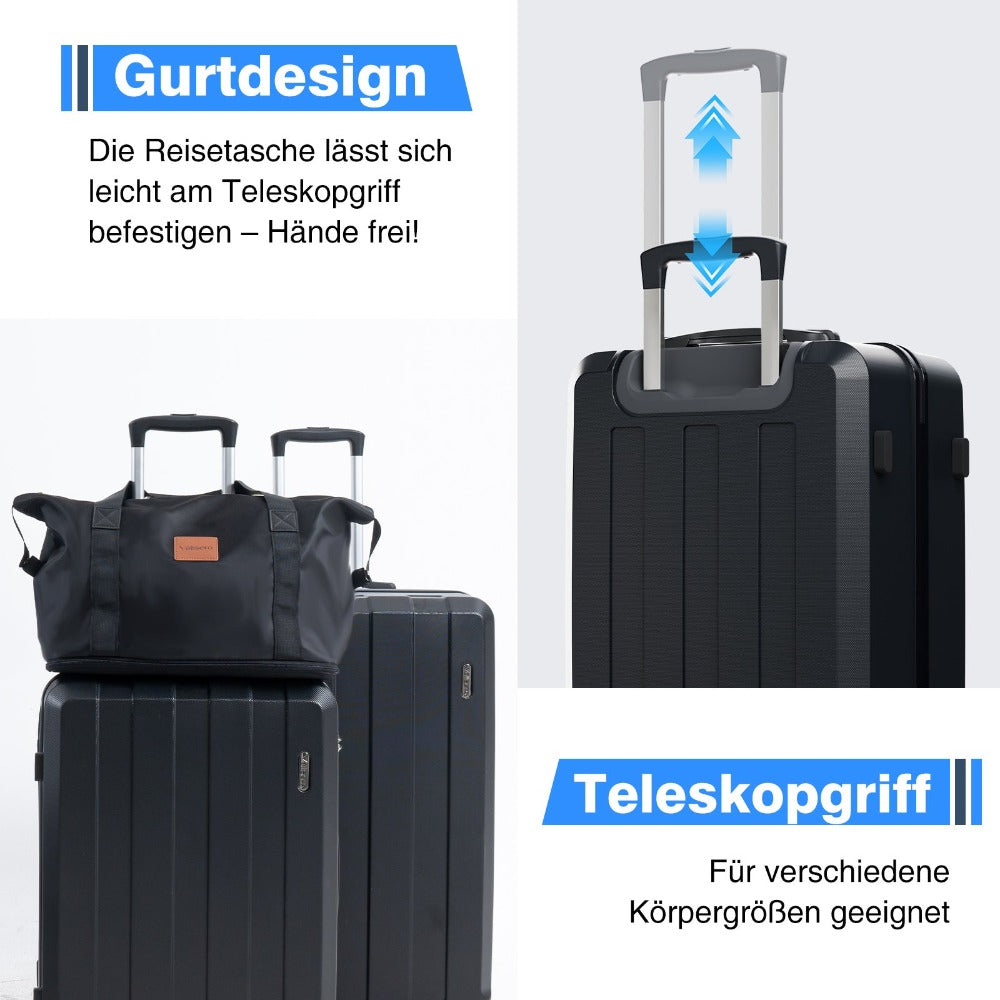 Juego de 5 piezas de equipaje, juego de viaje para trolley de negocios y viajes, cerradura TSA, ruedas de 360°