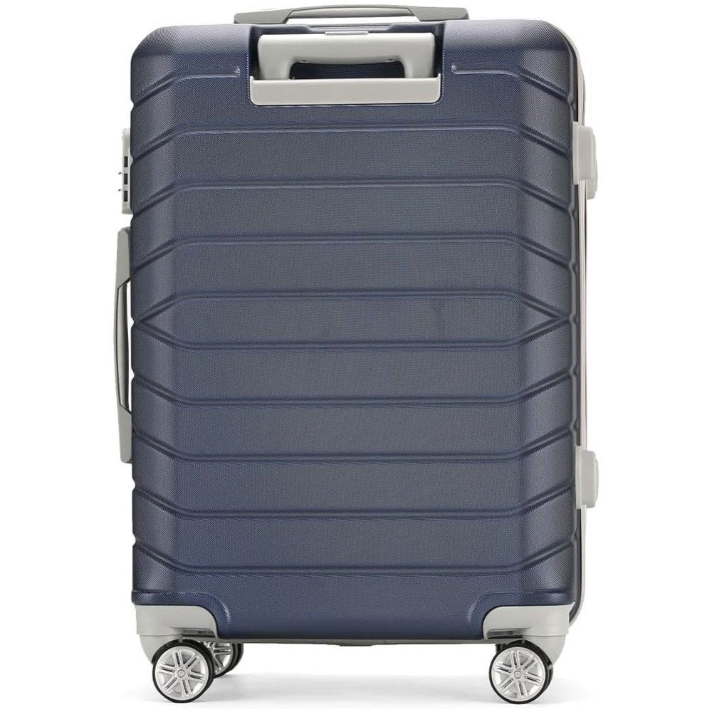 PROVITERA Conjunto de 4 maletas rígidas de ABS con estuche de belleza, maleta con asa telescópica y ruedas fáciles de rodar, carrito con cerradura y candado de código, equipaje de mano con diseño moderno ultra resistente