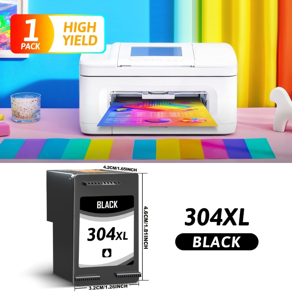 Cartuchos de tinta 304XL Color Negro Compatibles con Ink 304XL, compatibles con HP Deskjet 2620 2630 2632 3720 3721 3723 3724 3730 y HP Envy 5010 5020 5030 5032 5034 5052 5055