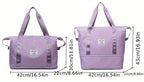 Bolso de mano de gran capacidad, equipaje de fin de semana ligero de nailon, bolsa de viaje portátil para gimnasio y almacenamiento