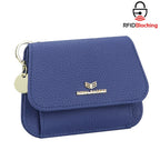 Royal Bagger Cartera Corta de Cuero Auténtico de Vaca para Mujer, Monedero con Bloqueo RFID, Múltiples Ranuras para Tarjetas y Llavero 2443