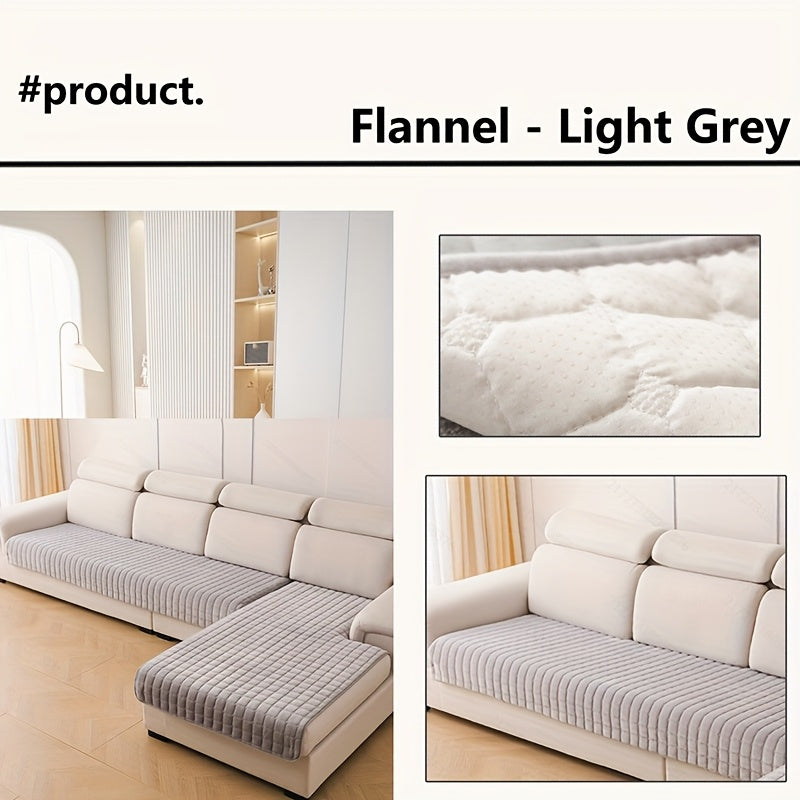 2 Piezas de Fundas Elegantes para Sofá Acolchadas en Franela - Protectores Muebles Suaves y Duraderos, Para Todo Clima, Amigables con las Mascotas, Lavable a Máquina para Sala, Dormitorio u Oficina | Textura Acolchada | Tapicería suave