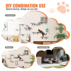VEVOR Estanterías para gatos montadas en la pared con tableros de salto hamaca sofá conjunto de 6
