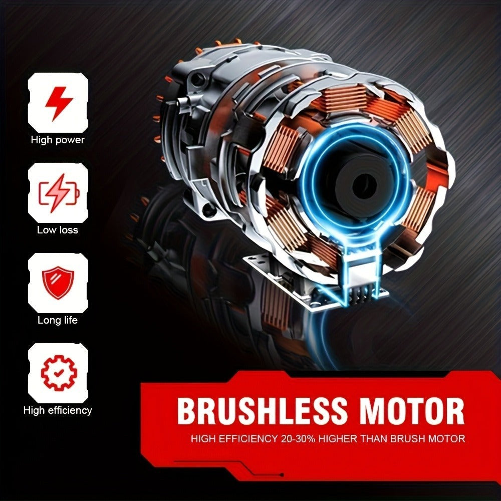 Pistola de Clavos Eléctrica sin Escobillas, Juego de Herramientas de Carpintería Automática, Compatible con Baterías ONEVAN, Ideal para Decoración del Hogar y Herramientas Eléctricas de Carpintería Industrial