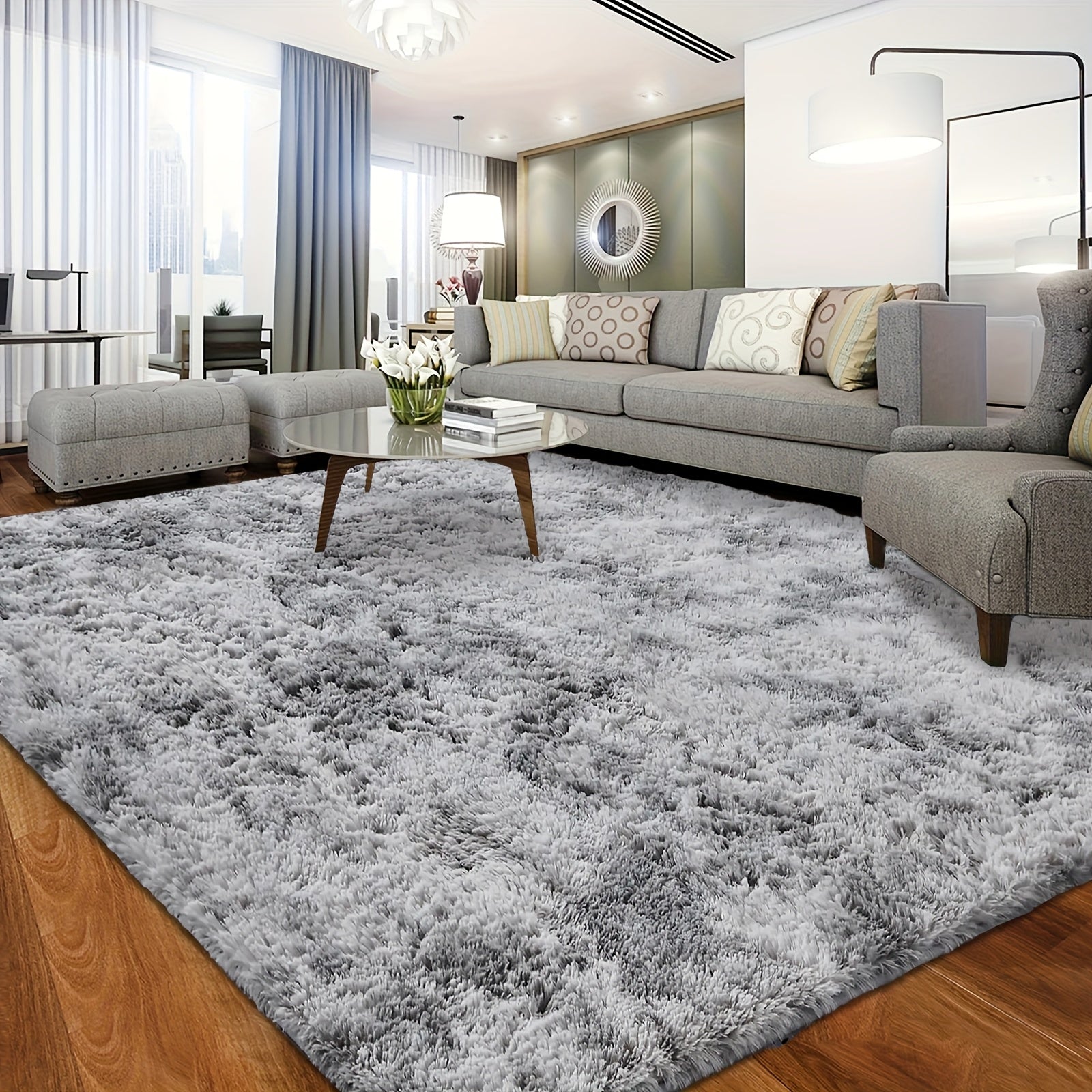Alfombra para Sala, Alfombra Peluda para Dormitorio, Decoración del Hogar Alfombra Grande, Alfombra Súper Esponjosa y Aterciopelada para Dormitorio, Alfombra Aterciopelada para Decorar Sala de Juegos, Estudio, Alfombra Interior Súper Suave y Cálida, Regal