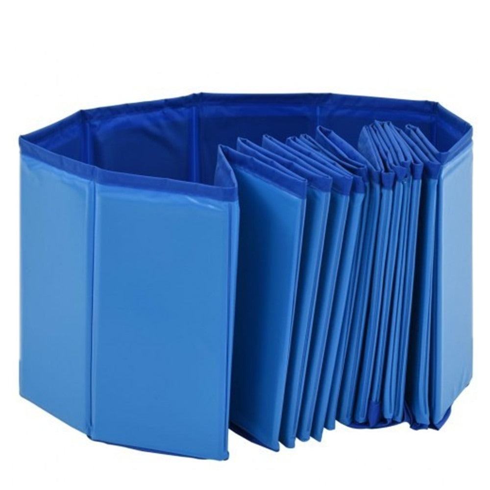 Piscina Plegable para Perros Gatos Bañera Portátil para Mascotas Plegable PVC y Resistente 80x20cm
