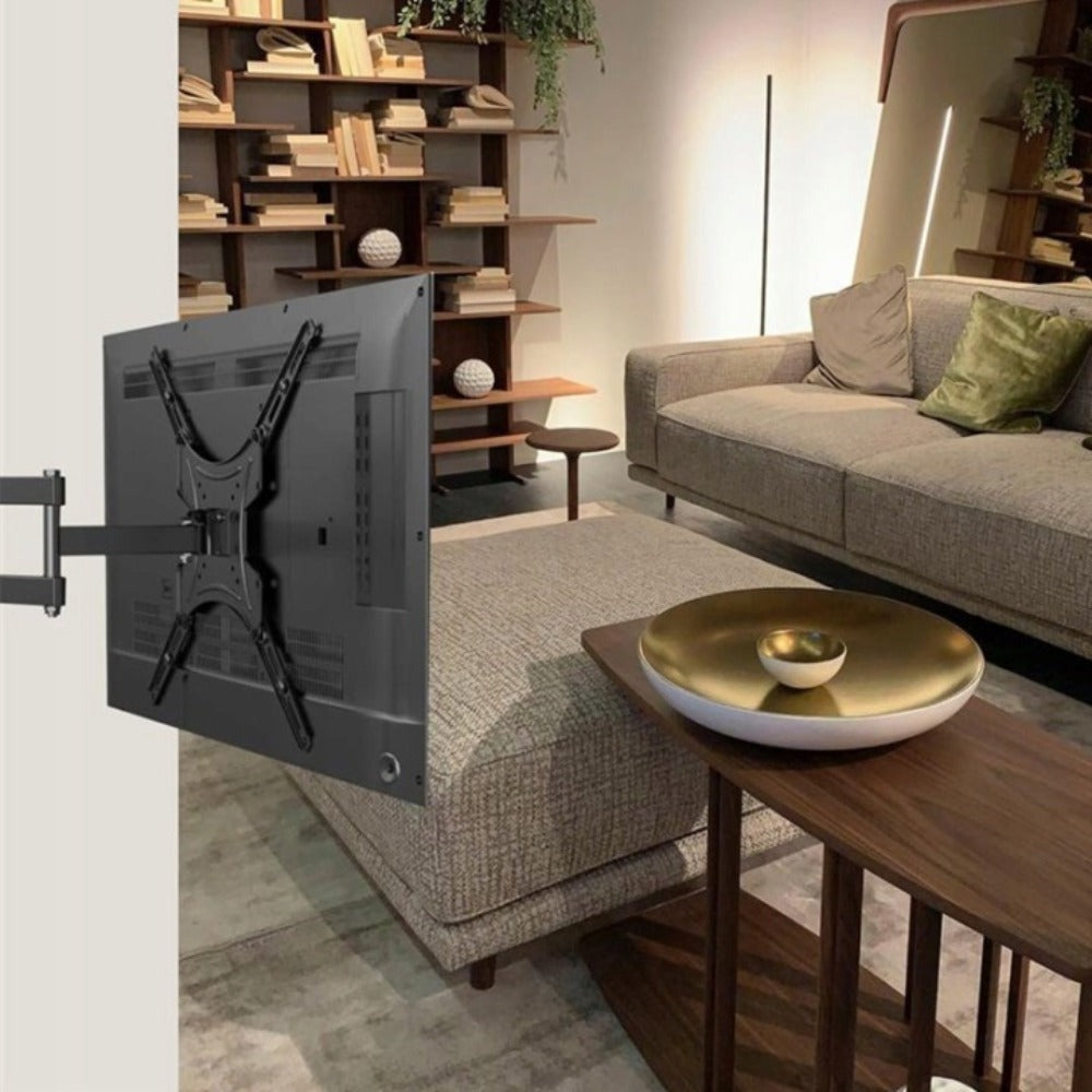Soporte giratorio para TV LCD LED de 32" - 55" con brazo 3D USB ajustable. Soporte de pared giratorio para TV y monitor de PC. Brazo de acero 3D ajustable con capacidad de carga de 22 kg. Soporte de TV móvil con alcance de 50 cm y organizador de cables. S