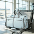 Funda de ropa de viaje colgante convertible con compartimento para zapatos y maleta de alta calidad, adecuada para guardar vestidos sin arrugas, bolso de mano portátil para pernoctar con almacenamiento para zapatos, colgante para vestidos, trajes, transpo