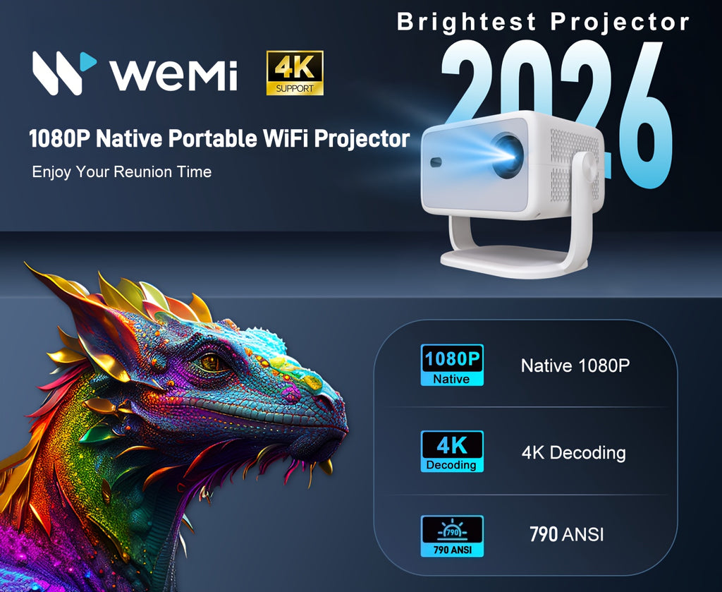 Proyector | Proyector Inteligente Local Android 14 con Soporte 4K 1080P, Wifi6 y BT 5.2, Proyectores de Interior con Enfoque Automático