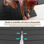 44 piezas de baldosas de composite para terraza exterior de 29.97 X 29.97 cm, pisos entrelazados para terraza, baldosas de piso de terraza rápidas, pisos impermeables para patio, balcón, jardín y exteriores, 44 baldosas por caja de 43.05 pies cuadrados, 1