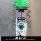 Aspiradora Inalámbrica de Alta Succión para el Hogar, Aspiradora Multiusos 10 en 1 con Cañón, Autonomía de 45 Minutos, 3 Modos de Succión con Luces LED Verdes Mejoradas y Cepillo Sin Enredos para Hogar, Pisos de Madera, Alfombras y Pelo de Mascotas