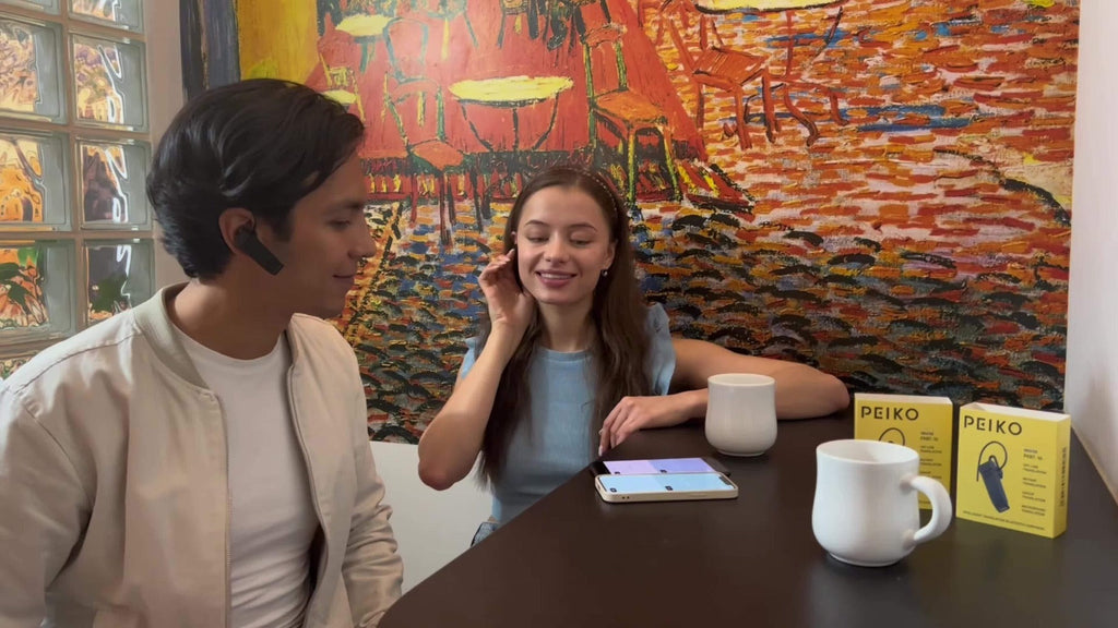 PEIKO WOLRD Auricular con Traductor de Idiomas: Soporte para 136 Idiomas, Traducción en Vivo y Voz Sin Conexión a Internet (11 Lenguas)