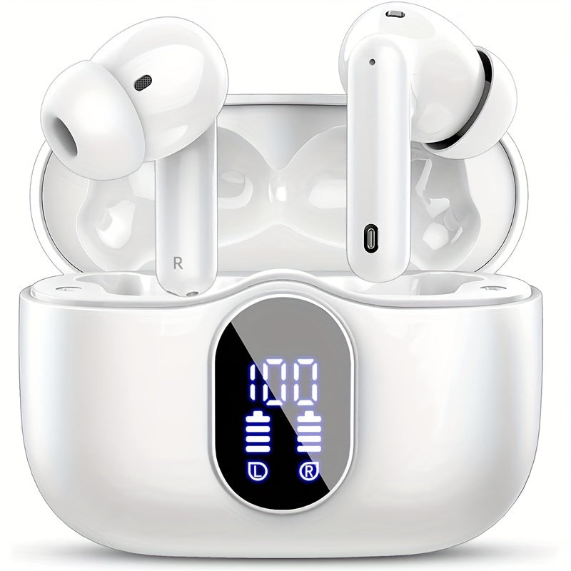 Auriculares Bluetooth | Audífonos Inalámbricos, Auriculares Inalámbricos 5.3 con Sonido Estéreo de Graves, Micrófono con Cancelación de Ruido y