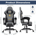 Silla de Oficina Ergonómica SYMINO, Ajustable, Cómoda, Cojín de Látex, Adecuada para Uso en Oficina, Reduce la Fatiga Durante el Sentado Prolongado, Altura Ajustable