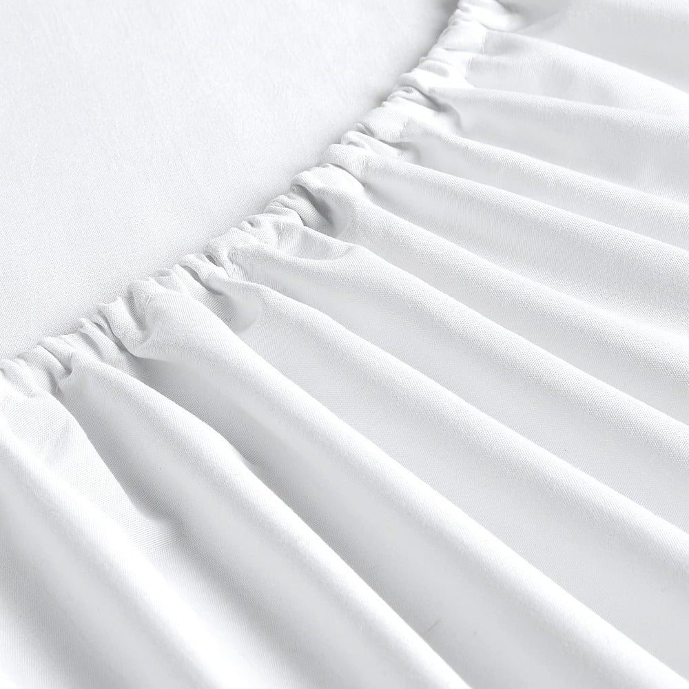 Juego de 2 sábanas bajeras de 100% algodón puro, disponible en tamaños King/Queen/Full/Twin — Material totalmente de algodón, suave y transpirable, con bordes con ribete de vivo profundo; ofrecido en blanco, gris y azul, lo que lo convierte en un regalo d