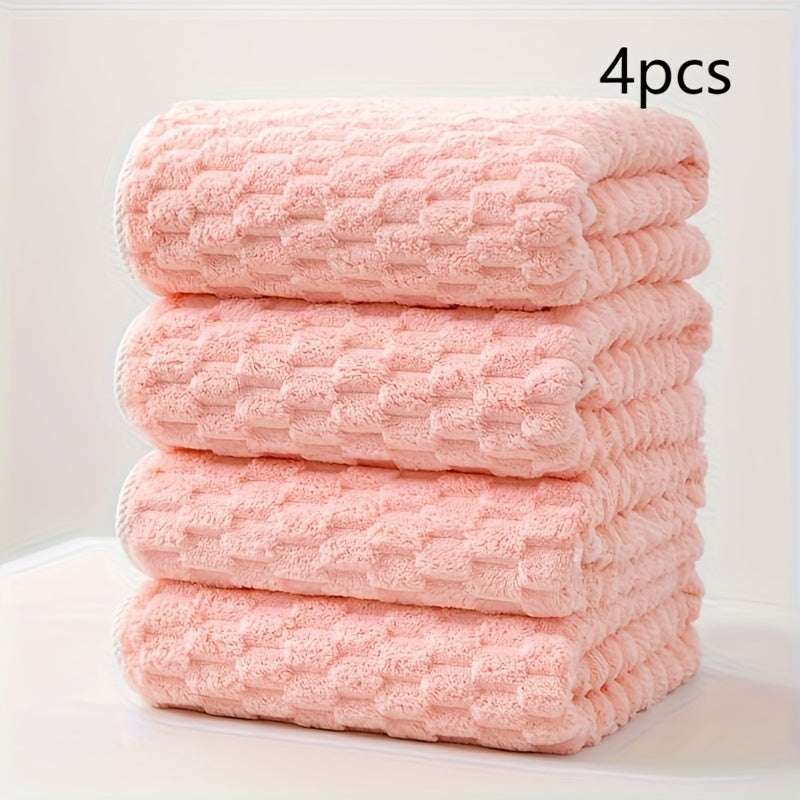Juego de 4 toallas de baño de lujo ultra suaves, altamente absorbentes, ideales para spa y deportes, toallas de secado rápido para uso en el gimnasio, que miden 140 por 70 cm
