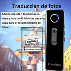 Gadget de traducción de idiomas compacto, traductor bidireccional instantáneo, aplicación de traducción de voz en línea, compatible con 136 idiomas, dispositivo de traducción altamente preciso para viajes, negocios y educación