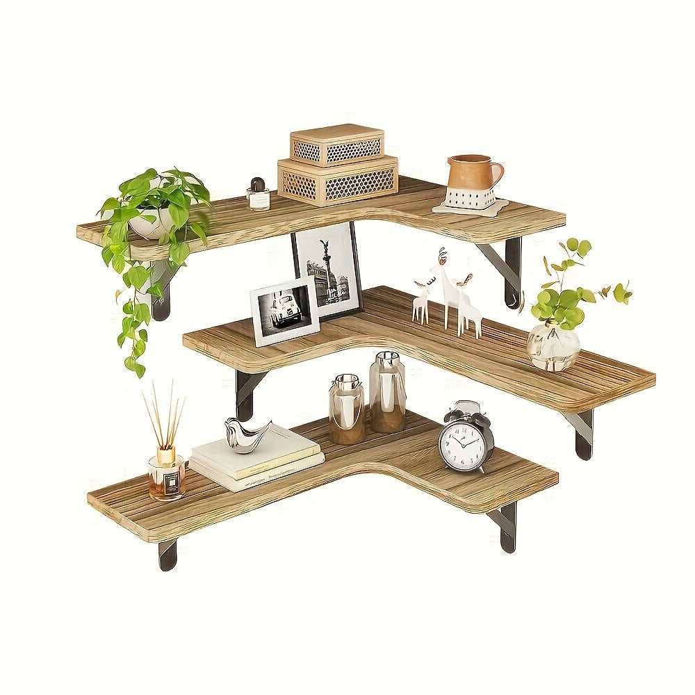 3 piezas/5 piezas de estantes flotantes, estantes de pared con soporte de acero reforzado, una sola capa que puede soportar 18 kg, fácil de instalar, estante colgante adecuado para cocina/baño/sala de estar/dormitorio
