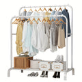 Perchero de pie de 1 pieza con doble barra, multifuncional para dormitorio, organizador de almacenamiento para armario, hogar, vestidor, apartamento de alquiler
