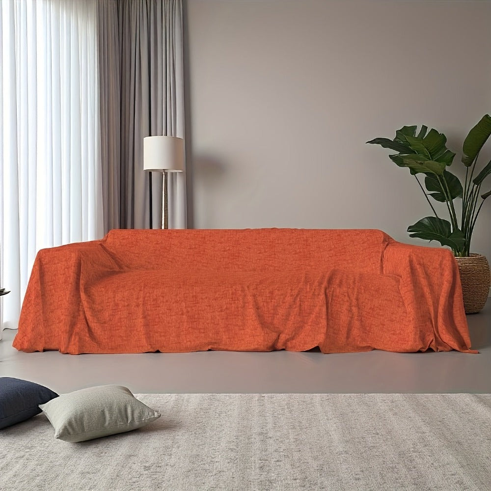 Cobertor de sofá moderno y fácil de usar en color sólido. Alfombra de sofá adecuada para las 4 estaciones, que sirve como manta de sofá, toalla de sofá y protector de sofá. Funda de muebles universal lavable para la decoración de la sala de estar, disponi