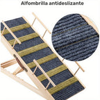 Escaleras y Rampas para Perros Plegables y Ajustables en Altura, Antideslizantes, Capacidad de Carga Hasta 80 kg, Rango de Ajuste de Altura de 30 cm a 60 cm