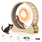 Rueda de ejercicio de madera para gatos de madera | Interior, actividad y bienestar felino