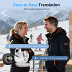 Auriculares Bluetooth | Auriculares de Traducción en Tiempo Real, Traductor de IA para 144 Idiomas, Auriculares Inalámbricos con Reducción de