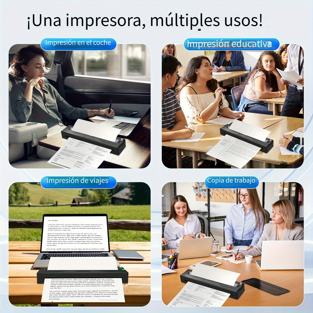 Impresora térmica | Impresoras Portátiles Inalámbricas para Viajes, 2026 Nueva Versión Mejorada de Impresora Térmica Portátil Sin Tinta, Soporta