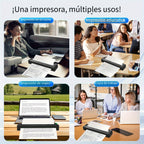Impresora térmica | Impresoras Portátiles Inalámbricas para Viajes, 2026 Nueva Versión Mejorada de Impresora Térmica Portátil Sin Tinta, Soporta
