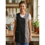 Mandilón de Cocina Liso para Mujer Cómodo y Resistente, Moderno y funcional Detalles: Bolsillos frontales y botones frontales Uso: Cocina, hogar, trabajo y actividades diarias