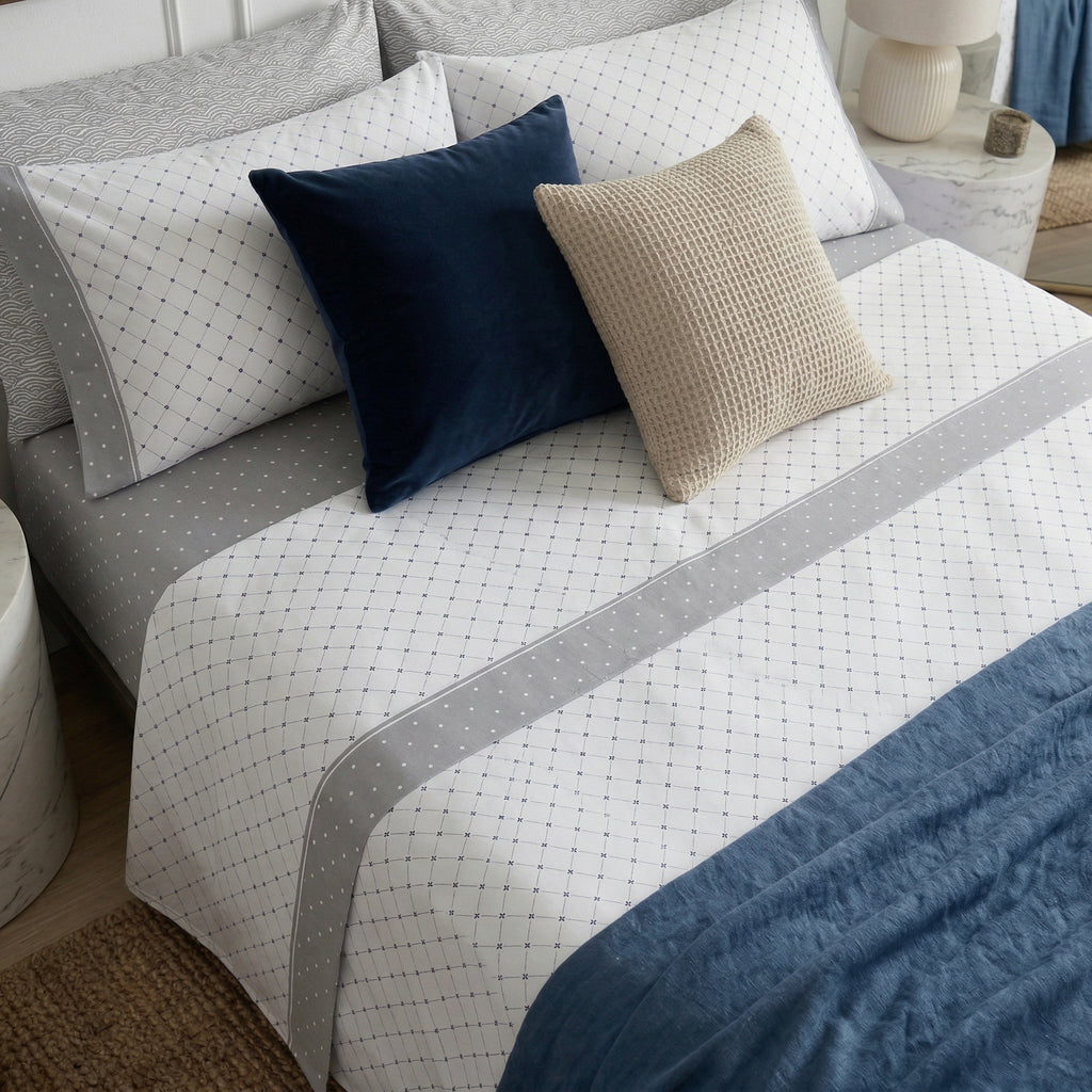 Juego de cama de 3/4 piezas apto para todas las estaciones, que incluye una sábana, una sábana ajustable y fundas de almohada. Medidas: 90 cm, 105 cm, 135 cm, 150 cm y 180 cm
