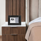 Caja Fuerte Digital Electrónica, Caja Fuerte de Pared, Caja de Dinero, Caja Fuerte Antirrobo con Llave, Caja Fuerte de Pared para Oficina, Hotel, Caja Fuerte Pequeña de Acero Premium para Hotel, Oficina, Negocios