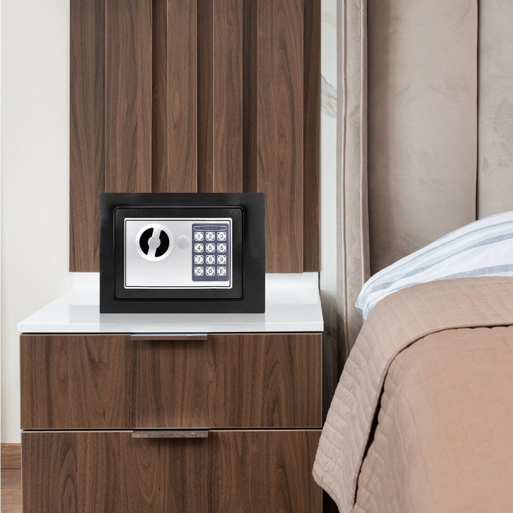 Caja Fuerte Digital Electrónica, Caja Fuerte de Pared, Caja de Dinero, Caja Fuerte Antirrobo con Llave, Caja Fuerte de Pared para Oficina, Hotel, Caja Fuerte Pequeña de Acero Premium para Hotel, Oficina, Negocios