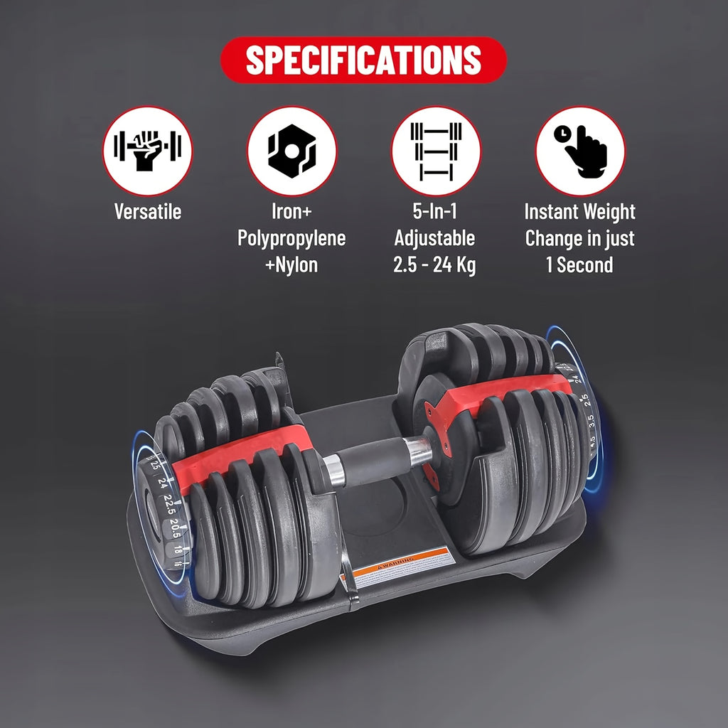 Pesas Ajustables 5 en 1 Antideslizantes, Equipo de Fitness para Entrenar Músculos de Brazos