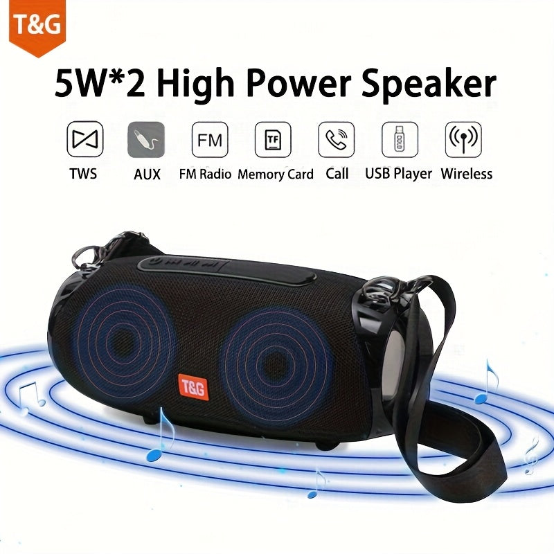 Altavoz Bluetooth | Altavoz Estéreo Inalámbrico Portátil TG534 con Clasificación IPX4 y Doble Altavoz, TWS Estéreo Manos Libres para