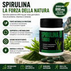 Spirulina Turbo – Suplemento Dietético a Base de Espirulina – 60 Tabletas Veganas de 500 mg – Apoyo para la Rutina Diaria y el Bienestar