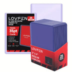 LOVFEN - Fundas de Carga Superior para Tarjetas de 35 puntos - 1000 Unidades (Paquete de 40x25) - Tamaño Regular 7.62x10.16 cm - Protege tus Tarjetas de Béisbol y Deportes con Estas Fundas Protectoras de Plástico Duro Transparente