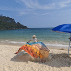 Manta de playa compacta ultraligera resistente al agua y arena de 304,8 x 274,32 pulgadas/210,82 x 200,66 pulgadas. Ideal para la playa, el parque, el césped, el camping, senderismo, conciertos y equipo al aire libre.