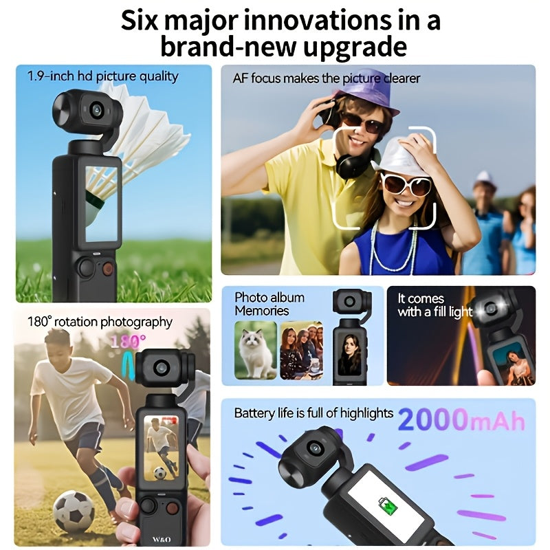 Cámara digital para fotografía y vídeo | 4.83 cm y 2000 mAh
