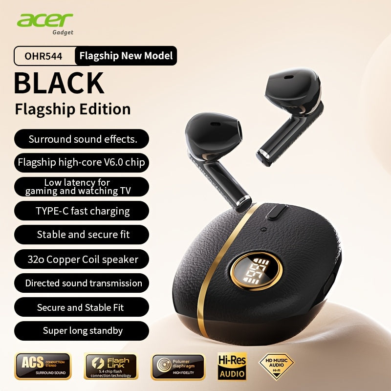 Auriculares Bluetooth | Auriculares inalámbricos Acer OHR544, marca original, decodificación Hi-Fi de alta definición, sonido envolvente 3D