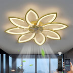 Ventilador de techo con iluminación para dormitorio y sala de estar | 66W y control remoto