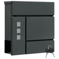 Buzón con cerradura y compartimento 1pc 10.5 cm | Entrada, correo y exterior