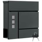 Buzón con cerradura y compartimento 1pc 10.5 cm | Entrada, correo y exterior
